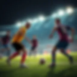 A vibrant football match in progress