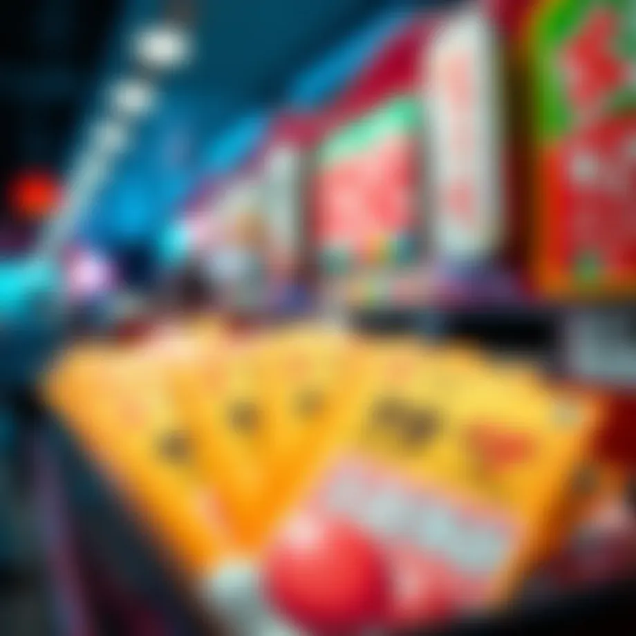 Korean lottery tickets displayed with vibrant colors