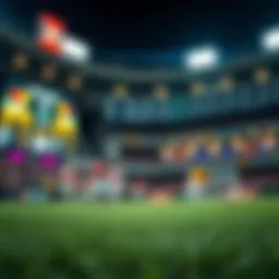 Illustration of sports betting odds concept