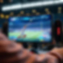 Live sports streaming interface on a modern device